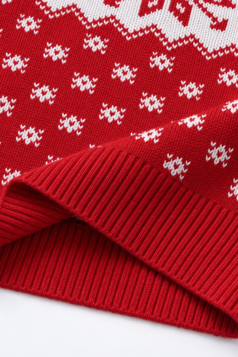 Women's Fall Christmas Snowflake Jacquard Knit Sweater