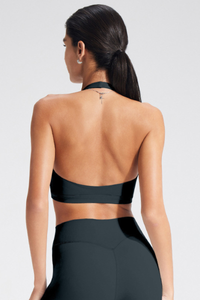 Women's Square Neck Halter Open-Back Yoga Sports Bra