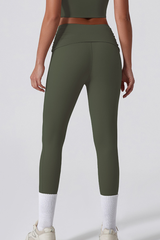 Women's Athletic Twist Cross Waist Yoga Leggings