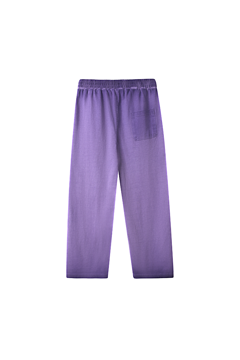Unisex Fall 100% Cotton Washed Gradient Wide Leg Pants