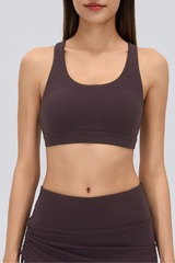 Women's Racerback Mesh Cutout High Support Sports Bra