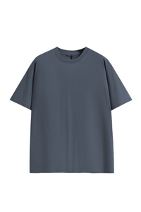 Men's Cooling Solid Quick Dry Drop Shoulder Loose Fit T-Shirt