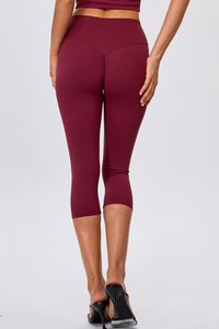 Women's No Front Seam Slim FIt Yoga Capri Leggings