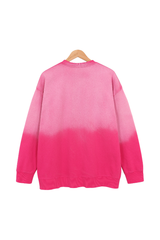 Unisex Fall Washed Vintage Gradient Crew Neck Sweatshirt