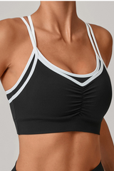 Color-contrast sports bra