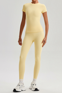 Women's Bare Feel  High Stretch T-shirt & Yoga Leggings Set