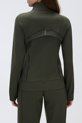 Women's Fall Stand Collar Two-way Zipper Sports Jacket