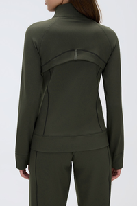 Women's Fall Stand Collar Two-way Zipper Sports Jacket