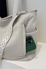 Women's Fall Corduroy Mother-Child Tote Bag Set