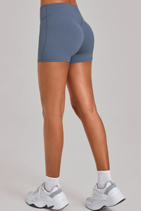 Women's Athletic No Front Seam Butt-Lifting Biker Shorts