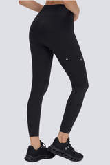 Women's Wide Waist Side Pocket 9/10 Length Leggings