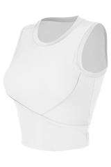 Women's Summer High-Elastic Padded Ribbed Sports Tank Top