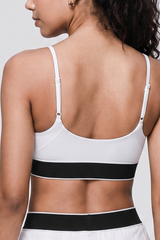Women's Color Block Ribbed Thin Strap Sports Bra