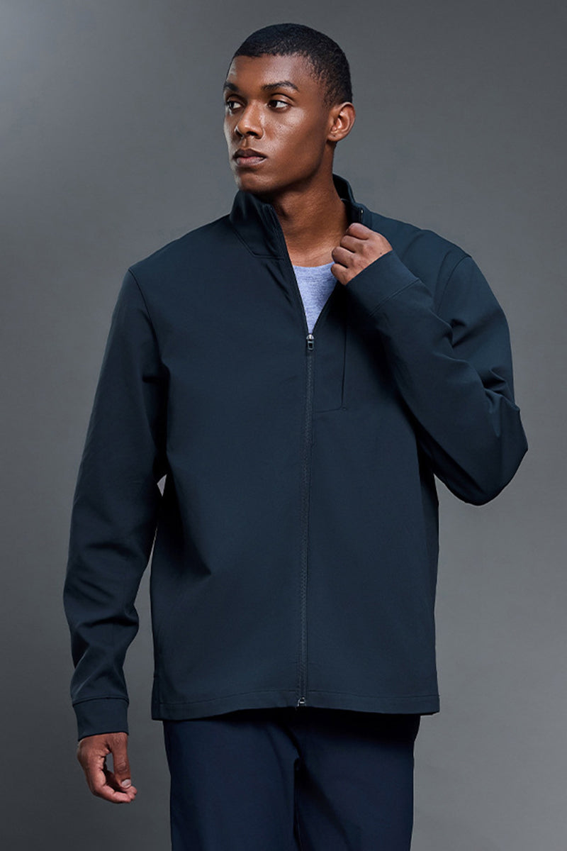 Men Stylish Stand Collar Windproof Loose Casual Jacket