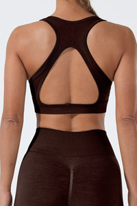 Women's Sport U-neck Cross Back Seamless Bra