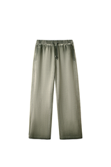 Unisex Fall 100% Cotton Washed Gradient Wide Leg Pants