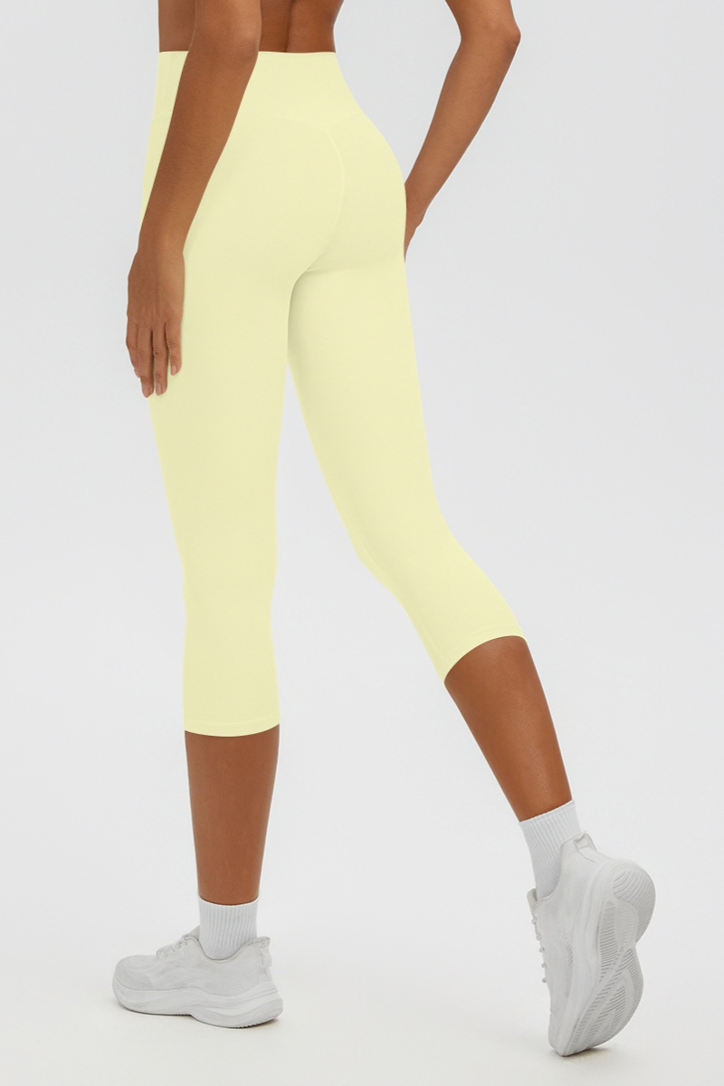 Women's Athletic Brushed High Waist Capri Yoga Leggings