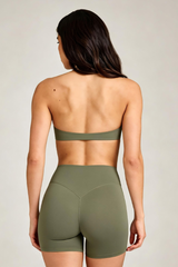 Women Halter Bra and High Waist Shorts Two Piece Set