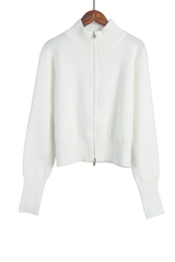 Double-opening zipper fitted sweater set