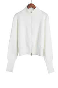 Double-opening zipper fitted sweater set