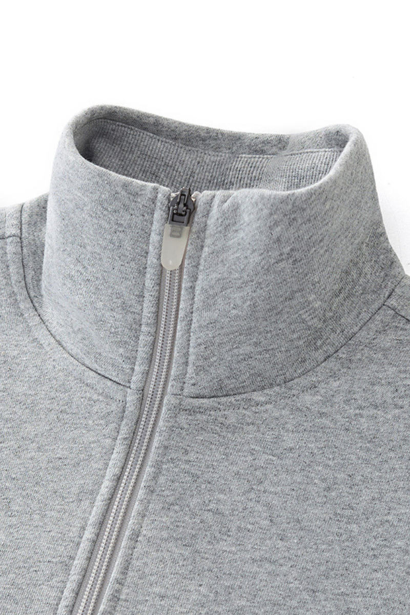 Women's Fall Half Zip Stand Collar Sweatshirts And Drawstring Shorts