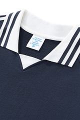 Unisex Preppy Fall 100% Cotton Side Striped Trim Sweatshirt