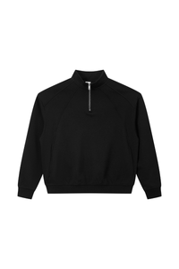 Unisex Fall 1/4 Zip Raglan Sleeve Mock Neck Sweatshirt