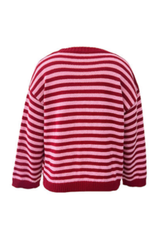 Women's Fall/Winter Knit Striped Knit Color Block Sweater