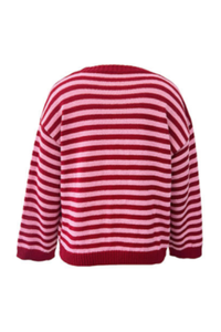 Women's Fall/Winter Knit Striped Knit Color Block Sweater