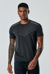 Men's Summer Mesh Reflective Stripe Quick Dry Sports T-shirt