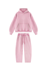 Unisex Fall Fleece Sets:Relaxed Hoodie And Sweatpants