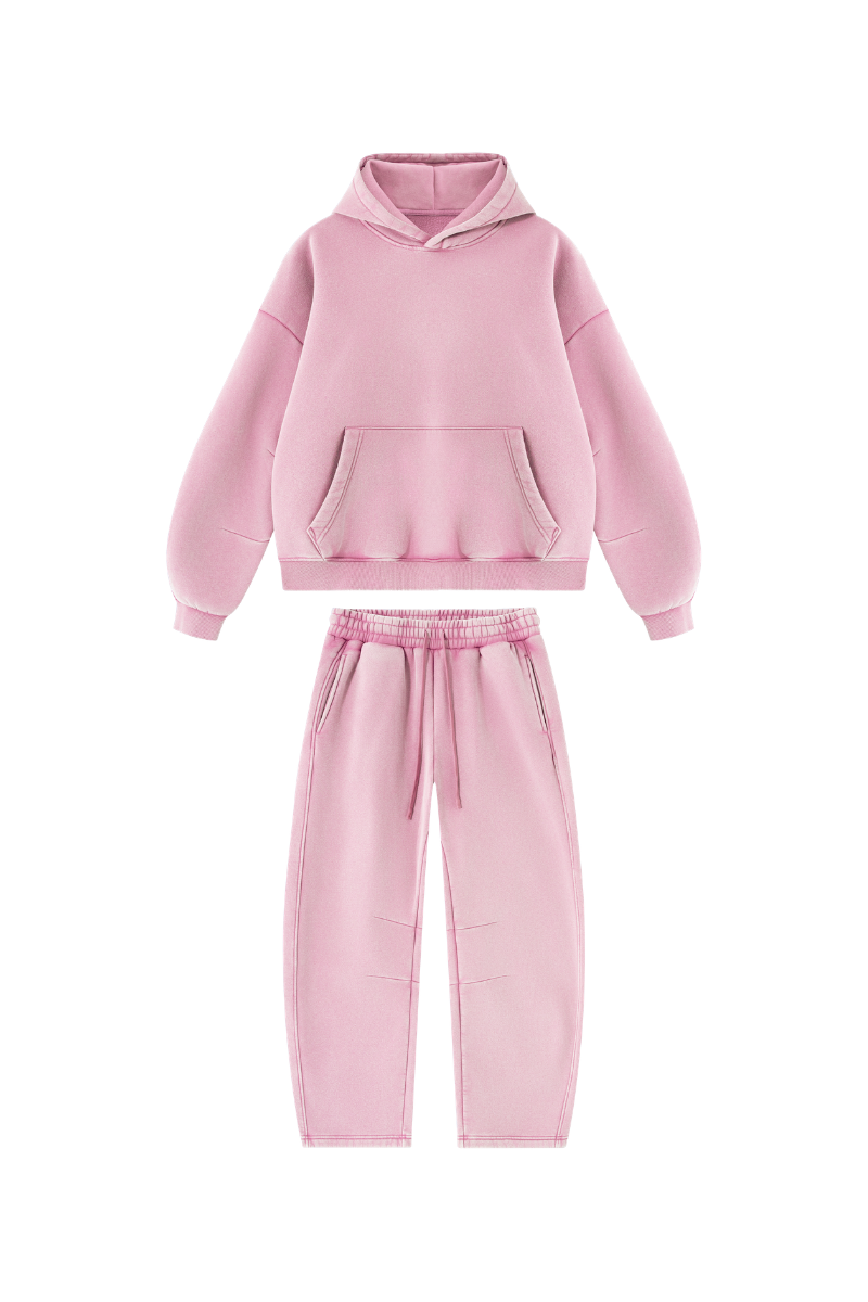 Unisex Fall Fleece Sets:Relaxed Hoodie And Sweatpants