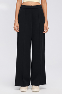Women's Fall Center Pleat Hidden Card Pocket Wide Leg Pants
