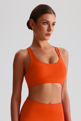 Women's Asymmetrical  Cross Back Sports Bra