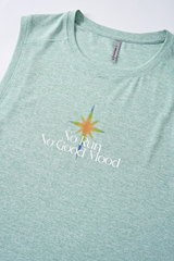 Men's Raglan Crew Neck Printed Quick Dry Athletic Tank Top