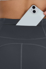 Women's Wide Waist Side Pocket 9/10 Length Leggings