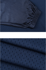 Men's Mesh V-Neck Raglan Color Block Long Sleeve Jersey