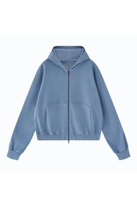 Women's Fall 100% Cotton 360G Boxy Two‑Way Zip Jacket
