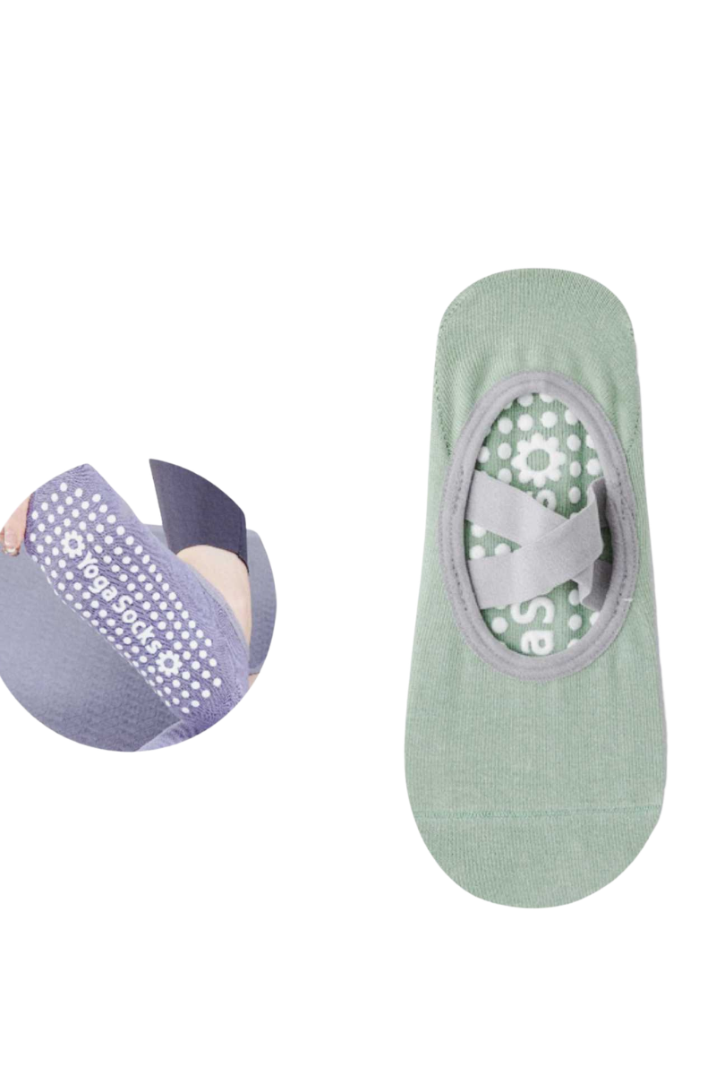 Women's Silicone Non-Slip Cross-Strap Pilates Yoga Socks