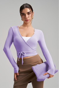 Women's Athletic One-piece Strap Long Sleeves Yoga Top