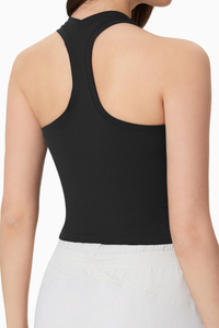 WomensU-Neck Racerback Cropped Workout Tank