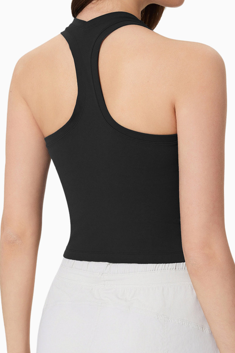 WomensU-Neck Racerback Cropped Workout Tank