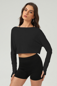 long sleeves  Cropped crop top