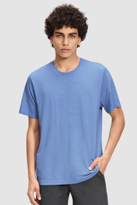Men's Summer Seamless Round-Neck Solid Sports Tee