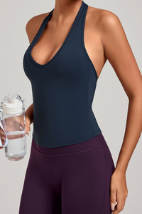 Women's V-neck Quick-Dry Fitting Sports Tank Top