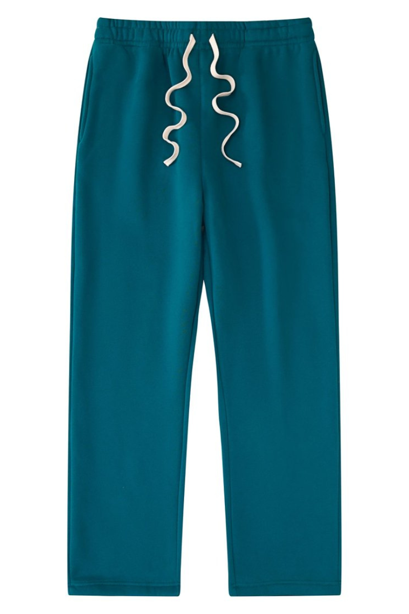 Unisex Drawstring Straight Leg Casual Sweatpants