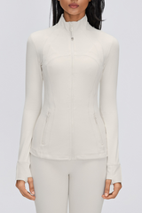 Women's Fall Stand Collar Slim Fit Breathable Sports Jacket