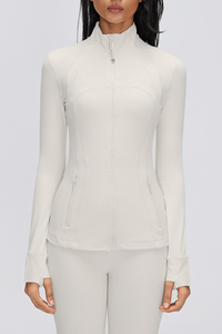 Women's Fall Stand Collar Slim Fit Breathable Sports Jacket