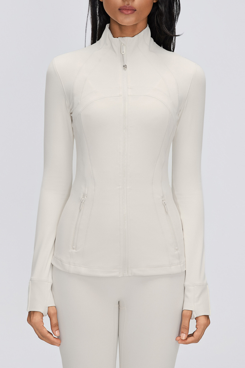 Women's Fall Stand Collar Slim Fit Breathable Sports Jacket