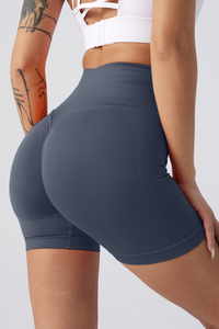 Women's Athletic Pleated Buttocks Lift Slim Shorts